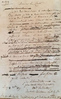 Minute autographe signée « JF » d’une lettre adressée au [comte Sedlnizky]. Linz, 8 décembre 1819. 1 page in-12. 