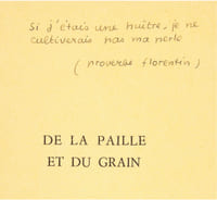 De la paille et du grain
