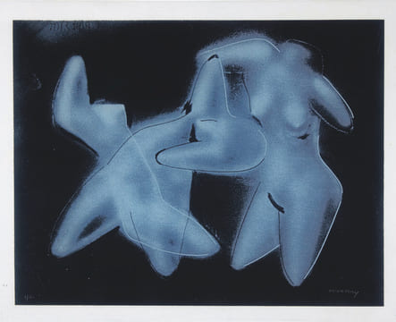 Les Trois nus. – Sérigraphie sur Altuglass. MAN RAY, Emmanuel Radnitsky, dit