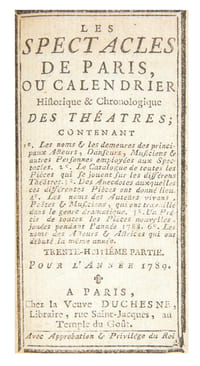 [ALMANACHS – CHARLES X] Réunion de cinq almanachs de petit format pour l’année 1789.