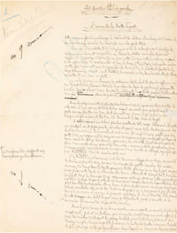 Les Quartiers de la Rive gauche. L’avenue de la Motte Piquet. – Manuscrit