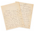 Lettre autographe sign&eacute;e adress&eacute;e.... Proust, Marcel