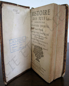 ANTIQUITÉS JUDAIQUES.
HISTOIRE DES JUIFS ESCRITE PAR FLAVIUS JOSEPH.
