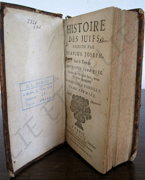 ANTIQUITÉS  JUDAIQUES.
HISTOIRE DES JUIFS ESCRITE PAR FLAVIUS JOSEPH.. FLAVIUS JOSEPH .
ANDILLY ARNAULD d'.