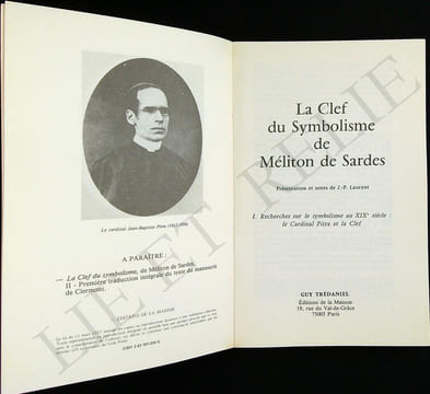 LA CLEF DU SYMBOLISME DE MÉLITON DE SARDES. T1.. Collectif.
