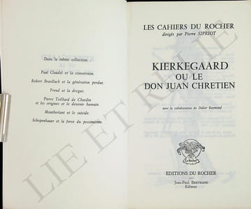 KIERKEGAARD OU LE DON JUAN CHRÉTIEN.
