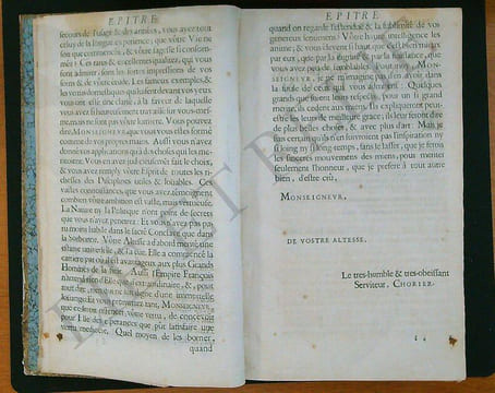 HISTOIRE GÉNÉRALE DU DAUPHINE
Depuis l'an M. de N.S jusques à nos jours.
Par NICOLAS CHORIER, Avocat au Parlement de Dauphiné.. CHORIER - NICOLAS.