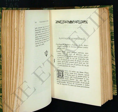 LE DECAMERON.. BOCCACE, Jean.
Traduit de l'Italien par Maistre ANTOINE LE MAÇON.