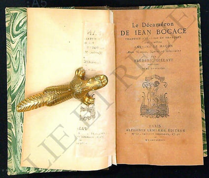 LE DECAMERON.. BOCCACE, Jean.
Traduit de l'Italien par Maistre ANTOINE LE MAÇON.