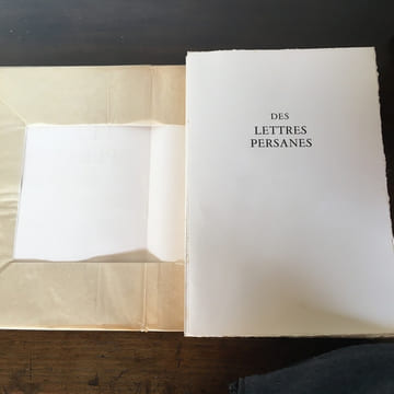 DES LETTRES PERSANES. MONTESQUIEU