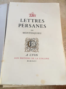 DES LETTRES PERSANES