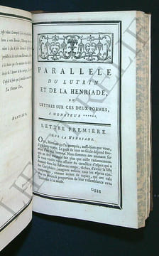 LA HENRIADE DE VOLTAIRE, AVEC DES NOTES CRITIQUES.
ON Y A JOINT UN PARALLÈLE DU LUTRIN ET DE LA HENRIADE, UN ESSAI SUR LA POÉSIE ÉPIQUE, ET D'AUTRE ...