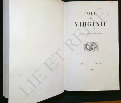 PAUL ET VIRGINIE PAR J-H BERNARDIN DE SAINT - PIERRE. - Saint pierre jacques Henri bernardin de.