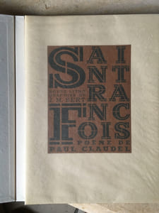 Saint FRANCOIS d'ASSISE, Poème de Paul CLAUDEL, illustration de J.M. SERT