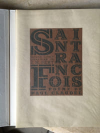 Saint FRANCOIS d'ASSISE, Poème de Paul CLAUDEL, illustration de J.M. SERT