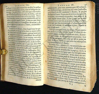 Les provinciales ou Lettres escrites par Louis de Montalte à un provincial de ses amis et aux RR.PP Jésuites avec la théologie morale des dits pères ...