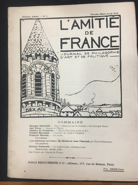 Les cahiers de l’Amitie en France
Sixième année -février -mars-avril 1912
O.Dumenisl
A.Fessy
N. Mersanne
F. Mauriac
Tharaud
. Collectif