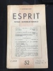 Esprit, revue internationale 1937. collectif 