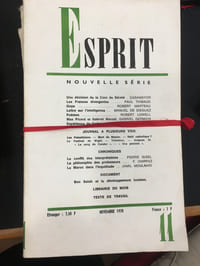 Esprit, Revue internationale, 1970