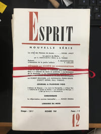 Esprit, Revue internationale, 1969