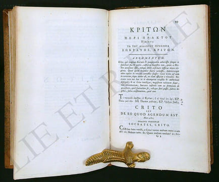 Platonis philosophi quae exstant Graece ad editionem Henrici Stephani precise expressa cum .
Les philosophies de Platon qui existent en grec pour ...