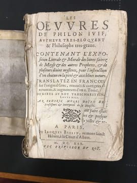 Les œuvres de Philon Juif, auteur très éloquent et philosophe très grave. PHILON Juif