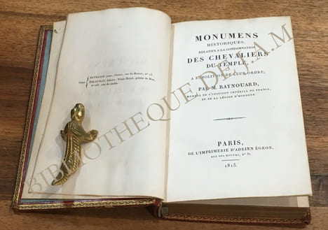 LES TEMPLIERS TRAGÉDIE, PAR M. RAYNOUARD SUIVIE DE L'EXTRAIT DE LA TRAGÉDIE ESPAGNOLE DES TEMPLIERS, PAR PEREZ DE MONTALBAN.
AVEC LE PORTRAIT DU ...