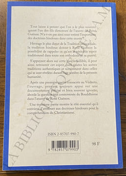 RENÉ GUENON ET L'ESPRIT DE L'INDE.. HAPEL - BRUNO .