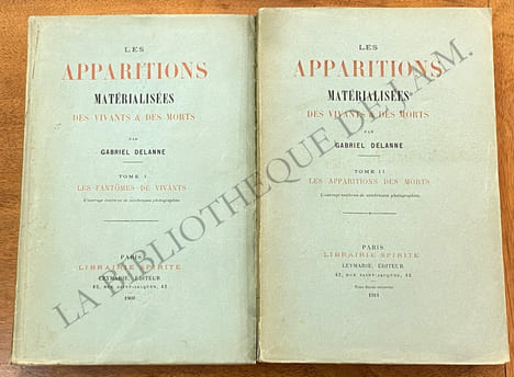 LES  APPARITIONS MATERIALISEES DES VIVANTS ET DES MORTS.. DELANNE - GABRIEL.