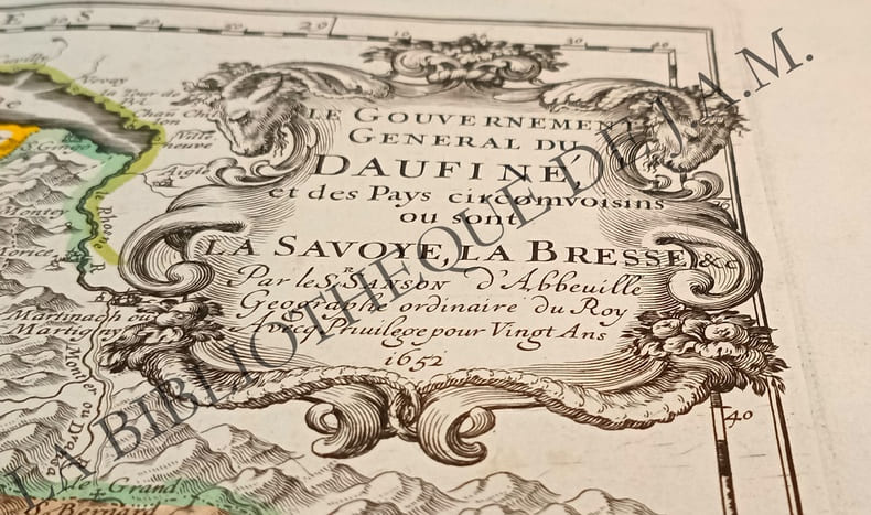 Le gouvernement g&eacute;n&eacute;ral du Daufin&eacute; et des pays circomvoisins o&ugrave; sont la Savoye, la Bresse, & co. SANSON - NICOLAS D'ABBEVILLE.