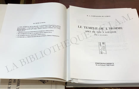 LE TEMPLE DANS L'HOMME.. SCHWALLER DE LUBICZ - René Adolphe.