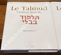 LE TALMUD Commenté par le Rabbin Adin Steinsalt.
Ketoubot 1 & Guide et lexiques.