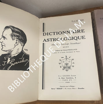 DICTIONNAIRE ASTROLOGIQUE.. GOUCHON - Henri-Joseph & REVERCHON.