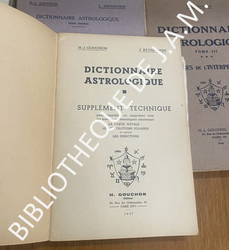 DICTIONNAIRE ASTROLOGIQUE.. GOUCHON - Henri-Joseph & REVERCHON.