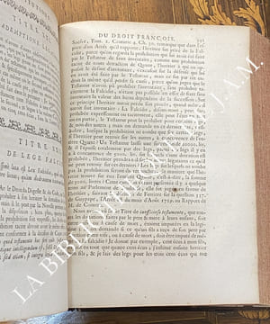 LES IINSTITUTS DE JUSTINIEN CONFERES AVEC LE DROIT FRANÇOIS DIVISES EN QUATRE LIVRES.. BOUTARIC - FRANÇOIS DE.