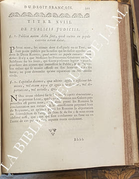 LES IINSTITUTS DE JUSTINIEN CONFERES AVEC LE DROIT FRANÇOIS DIVISES EN QUATRE LIVRES.. BOUTARIC - FRANÇOIS DE.