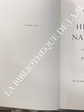 Histoires naturelles,
Illustré de pointes sèches originales de Pierre Letellier. Renard - Jules.