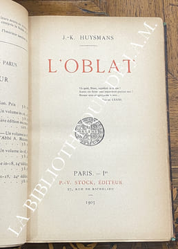 L'OBLAT.. HUYSMANS J. - K.