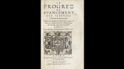 Le Progrez et avancement aux sciences Divines & humaines. Bacon, Francis