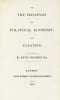 On the Principles of Political Economy, and Taxation.. Ricardo, David