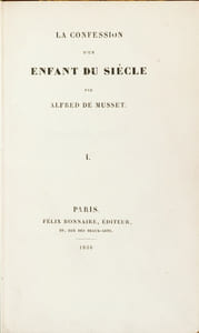LA CONFESSION D'UN ENFANT DU SIECLE.