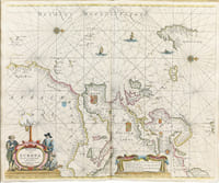 LE GRAND & NOUVEAU MIROIR OU FLAMBEAU, DE LA MER contenant la description de toutes les costes Marines Occidentalles & Septentrionnalles… Traduict de Flaman en François par Paul Yvounet.