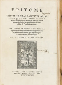 EPITOME TRIUM TERRAE PARTIUM, ASIAE, AFRICAE ET EUROPAE.