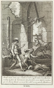HISTOIRE DE L’ADMIRABLE DON QUICHOTTE DE LA MANCHE.
NOUVELLES DE MICHEL DE CERVANTES SAAVEDRA, Nouvelle Edition. Augmentée de trois Nouvelles qui n’avoient point été traduites en François & de la Vie de l’Auteur. Enrichie de Figures en taille-douce.