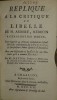 Réplique à la critique ou Libelle de M. Aubert, médecin à Chaalons sur Marne, dans laquelle on démontre évidemment la fausseté de ses raisonnements ...