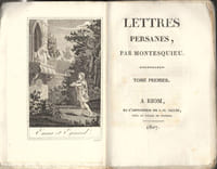 Lettres persanes. [Suivies de :] Le Temple de Gnide.