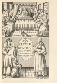 RECUEIL GÉNÉRAL DES CAQUETS DE L’ACCOUCHÉE, ou Discours facécieux où se voit les mœurs, actions et façons de faire des grands et petits de ce siècle...