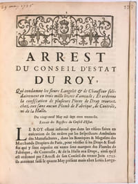 Arrest du Conseil d'Estat du Roy qui condamne les sieurs Langelet & de Chauffour solidairement en trois mille livres d’amende...