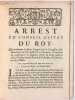 Arrest du Conseil d'Estat du Roy qui condamne les sieurs Langelet & de Chauffour solidairement en trois mille livres d’amende.... [DRAPS CONTREFAITS]