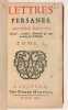 Lettres persanes. Seconde édition, revue, corrigée, diminuée et augmentée par l'auteur. . [MONTESQUIEU Charles-Louis de Secondat, baron de].